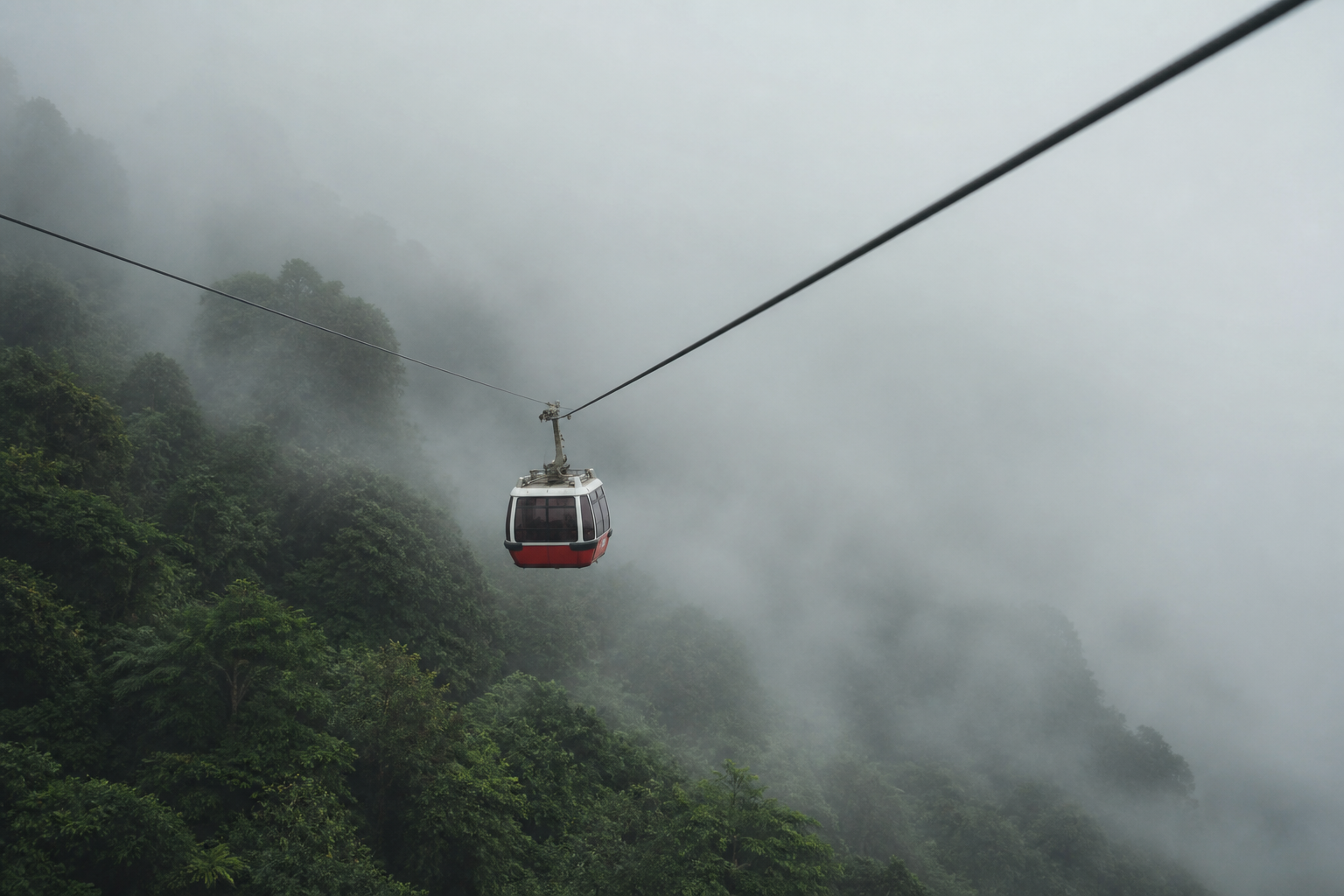 Cloud usually closes over the hill by early afternoon. Ride up in the morning if the view is what you are paying for, because the cable car runs in fog and nobody refunds you for it.
