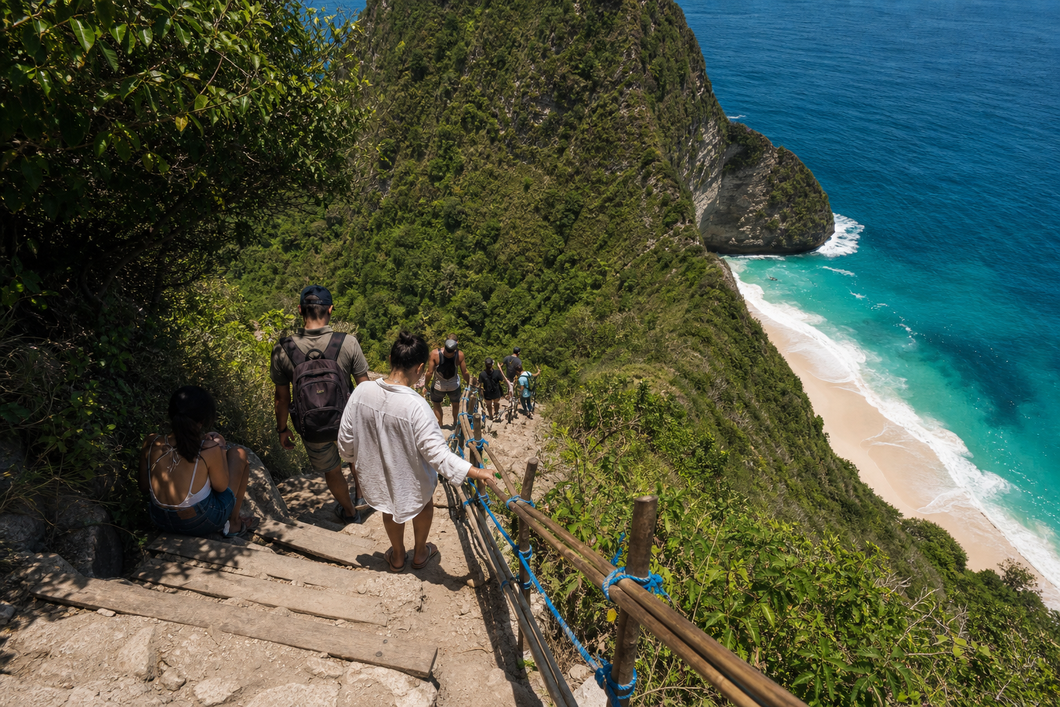 The climb back up is the part people underestimate, and there is almost no shade on it.