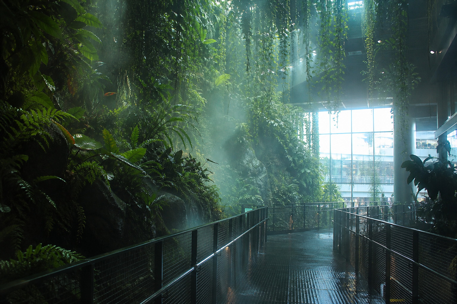 Mid afternoon, indoors, with the glare outside the window. Most of Dubai's good indoor attractions sit inside malls, which is why the metro matters more than a car.