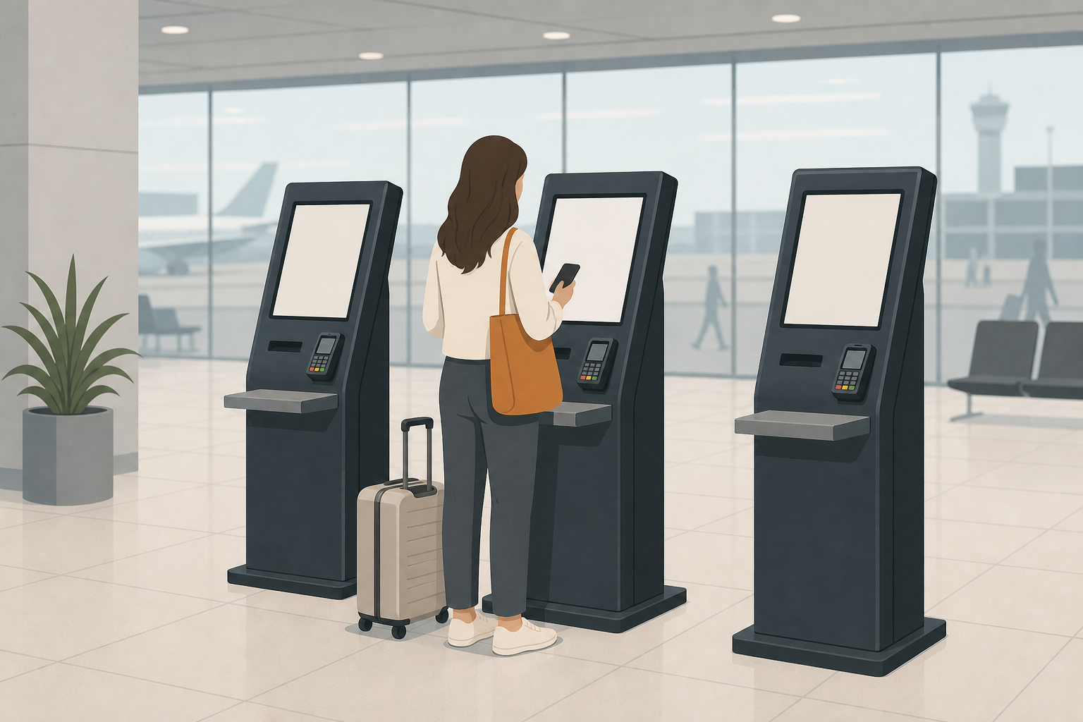 An illustration. How the fee gets collected is still open: a kiosk, an app, a website or a line on your ticket.